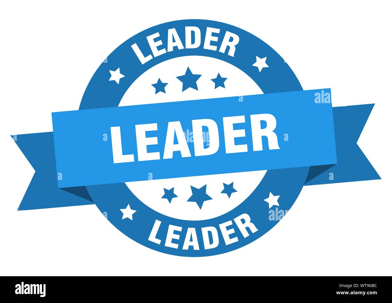 leader ribbon. leader round blue sign. leader Stock Vector Image &amp; Art ...