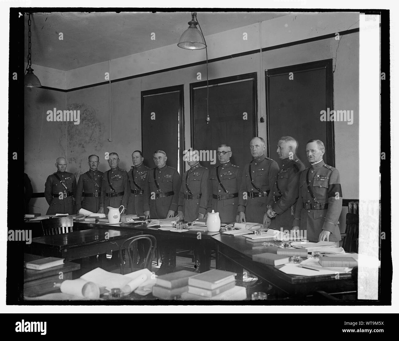 Members of court trying Col. Mitchell, 10/28/25 Stock Photo - Alamy