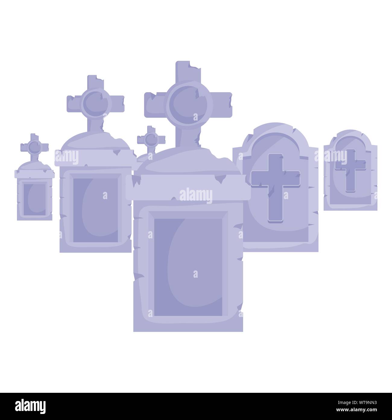 Halloween graves vector design Stock Vector
