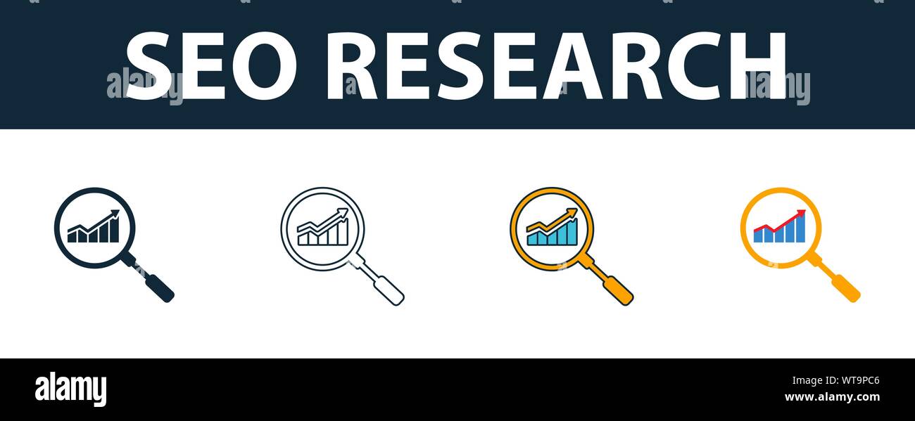 Seo icon set. Four elements in diferent styles from seo icons ...