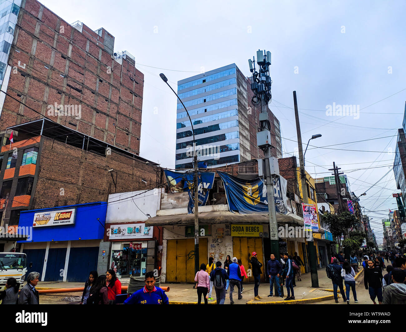 Gamarra at la Victoria the biggest fabric and textile market from South  America in Lima Peru Stock Photo - Alamy