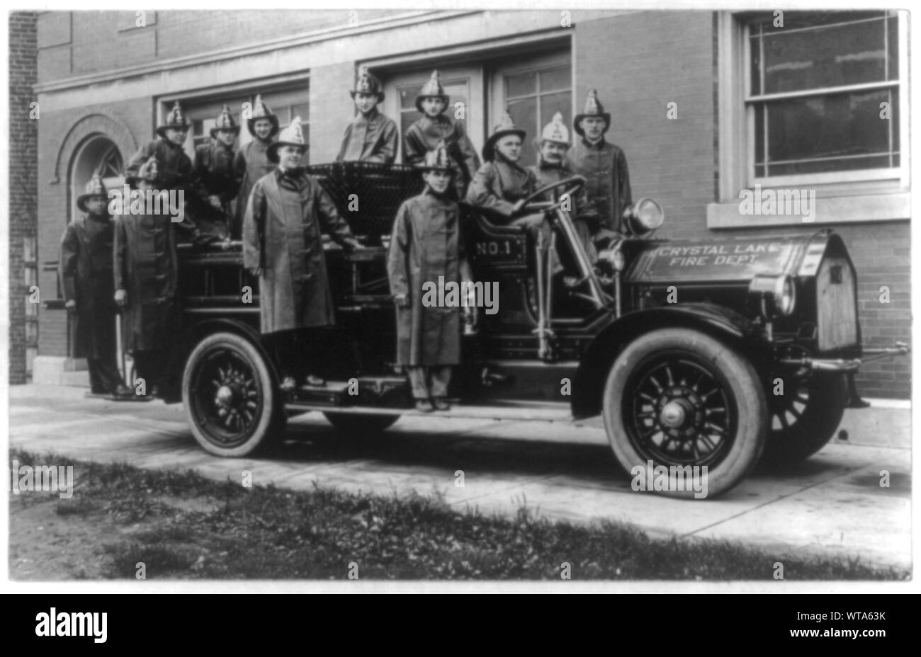 Men of the Crystal Lake Fire Dept Stock Photo Alamy