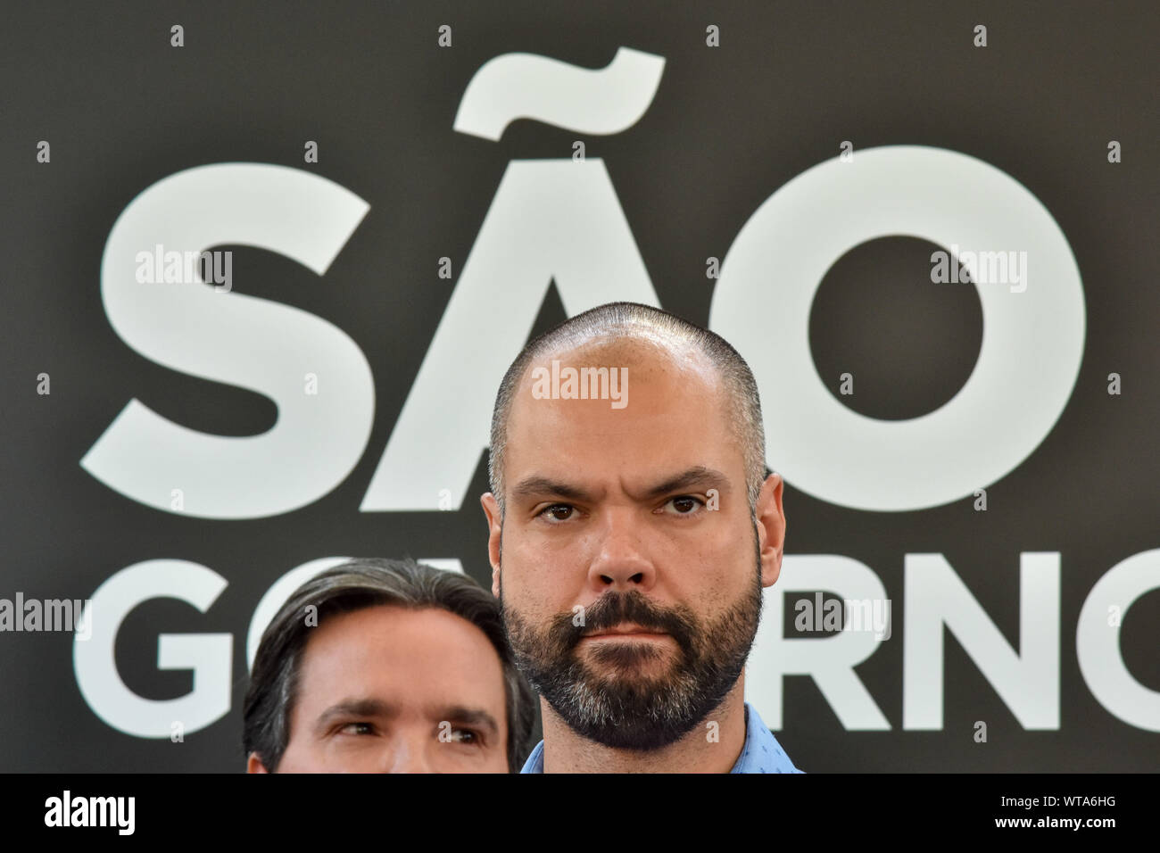 SÃO PAULO, SP - 11.09.2019: INAUGURAÇÃO DISTRITO POLICIAL NO BRÁS - Bruno Covas, (PSDB) Mayor of Sao Paulo, during the inauguration of the new facilities of the 8 Police District in Brás, according to the government, the reform and expansion will allow improvements in working conditions of police and public service, this Wednesday (11 ). (Photo: Roberto Casimiro/Fotoarena) Stock Photo