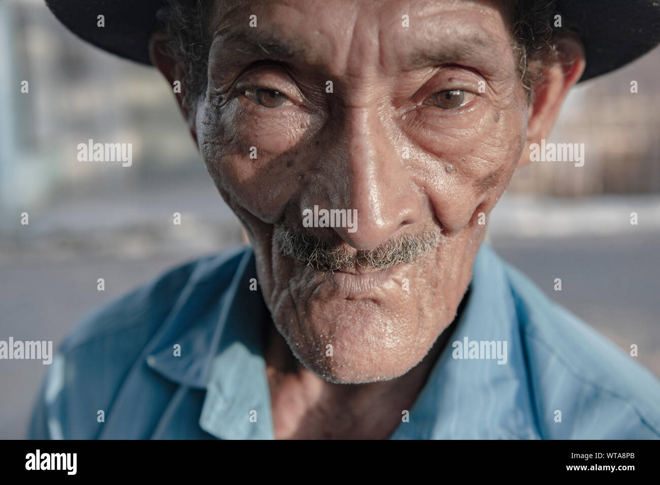 Old man in Juazeiro do Norte, northeast Brazil Stock Photo