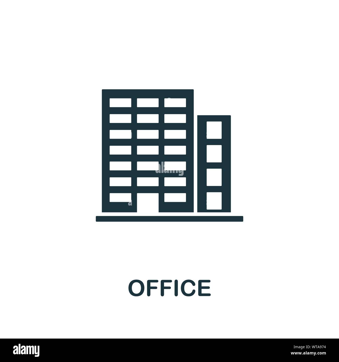 Office vector icon symbol. Creative sign from buildings icons collection.  Filled flat Office icon for computer and mobile Stock Vector Image & Art -  Alamy