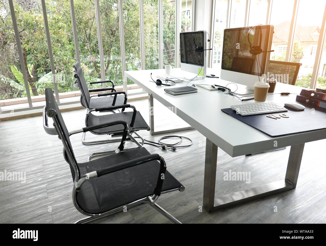 Interior Of Modern Office with nobody Stock Photo - Alamy