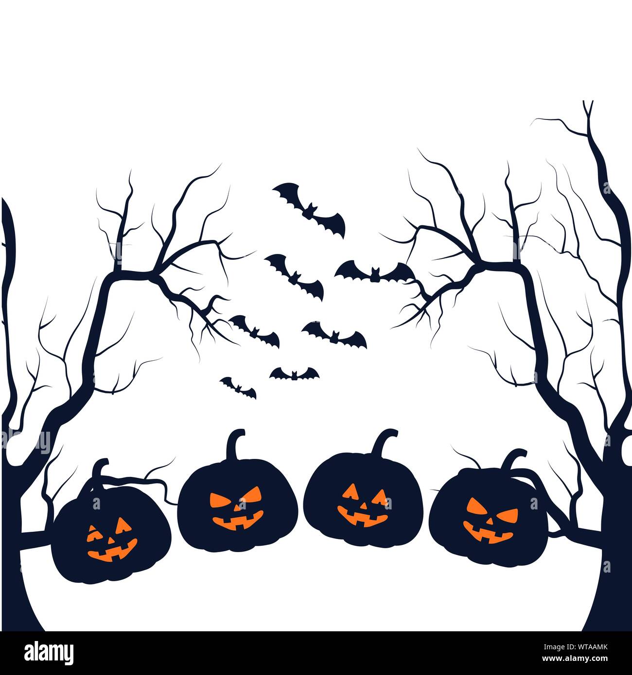 Halloween pumpkins cartoons vector design Stock Vector Image & Art - Alamy