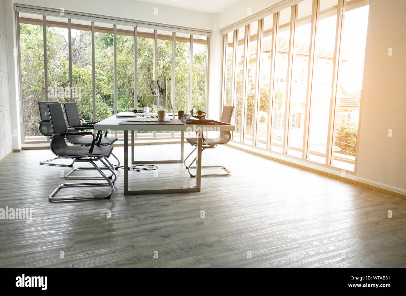 Interior Of Modern Office with nobody Stock Photo - Alamy