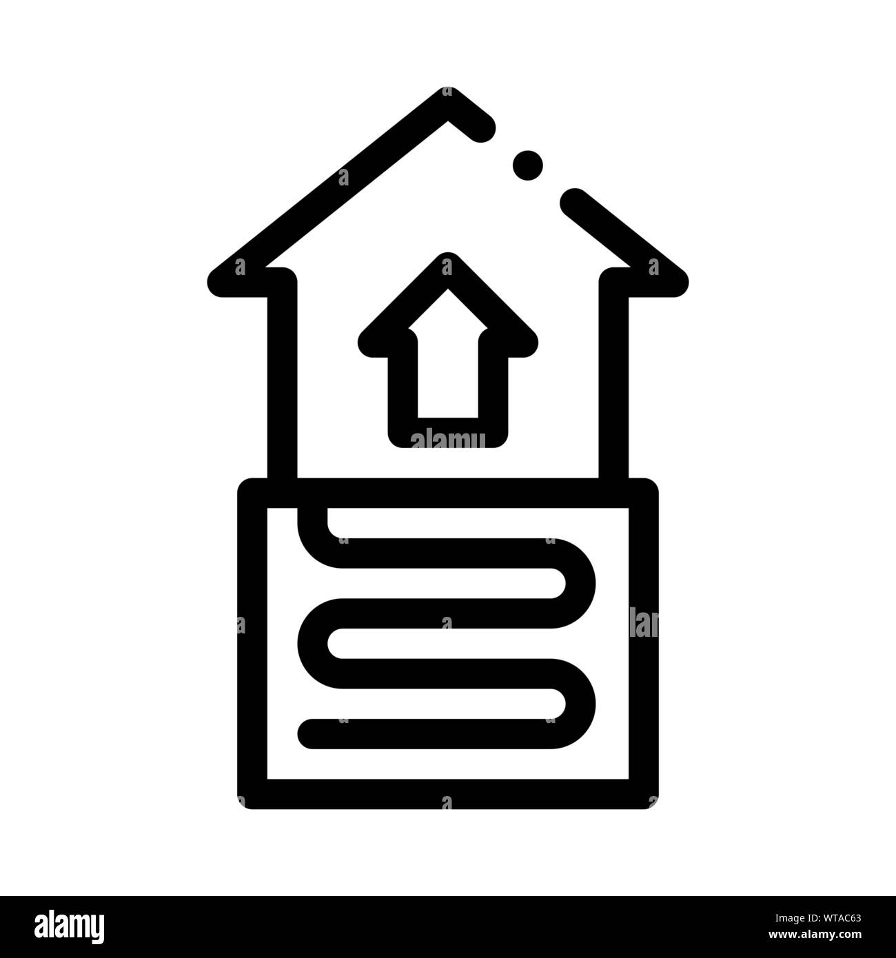 House Room Floor Heating Equipment Vector Icon Stock Vector Image & Art