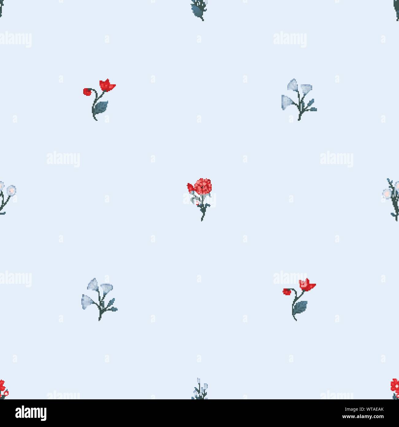 Seamless pattern Vector floral design with roses . Romantic background ...