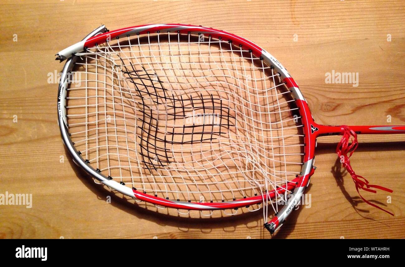 broken badminton racket