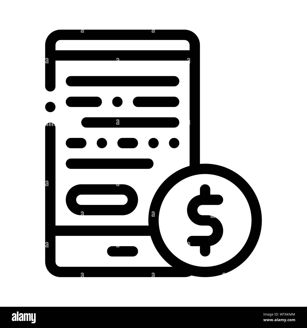 Financial Accounting On Smartphone Screen Vector Stock Vector