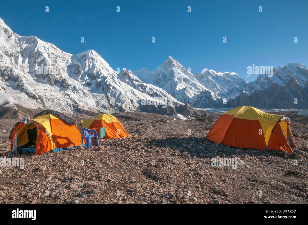 Camping in the Karakoram Stock Photo