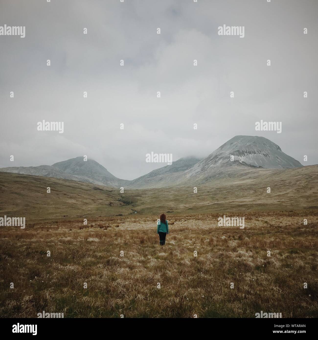 Girl walking alone rear view hi-res stock photography and images - Alamy