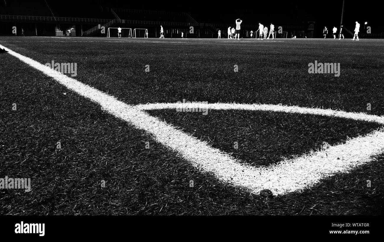 Turf soccer field Black and White Stock Photos & Images Alamy