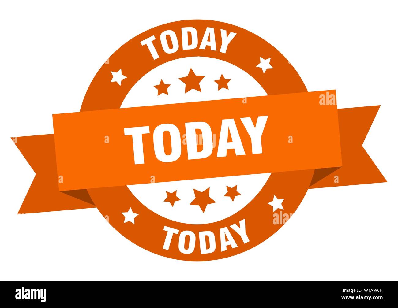 today ribbon. today round orange sign. today Stock Vector Image &amp; Art ...