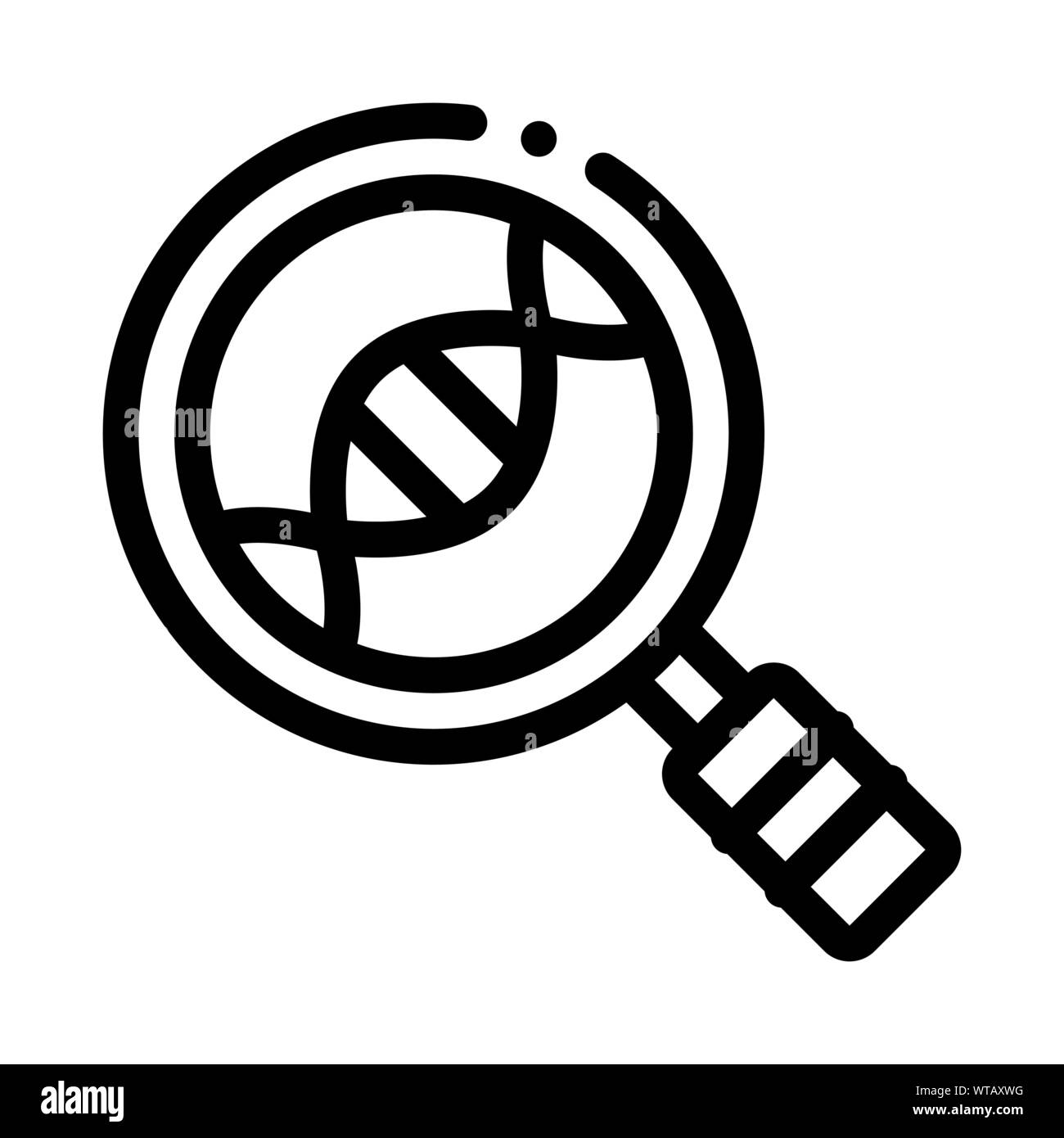 Magnifier Glass Molecule Lab Biomaterial Vector Stock Vector Image ...