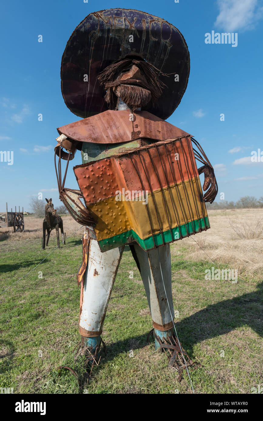 Metal figure at Rustic Center and Interiors, a rusticfurniture store