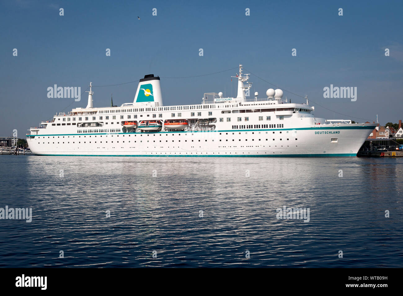 Cruise Ship 'Deutschland' at Travemünde, Schleswig Holstein, Germany. Stock Photo