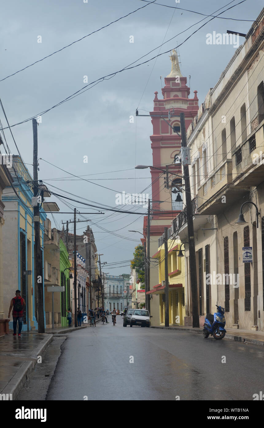 Old town of Camagüey (Cuba), a UNESCO World Heritage Site Stock Photo ...