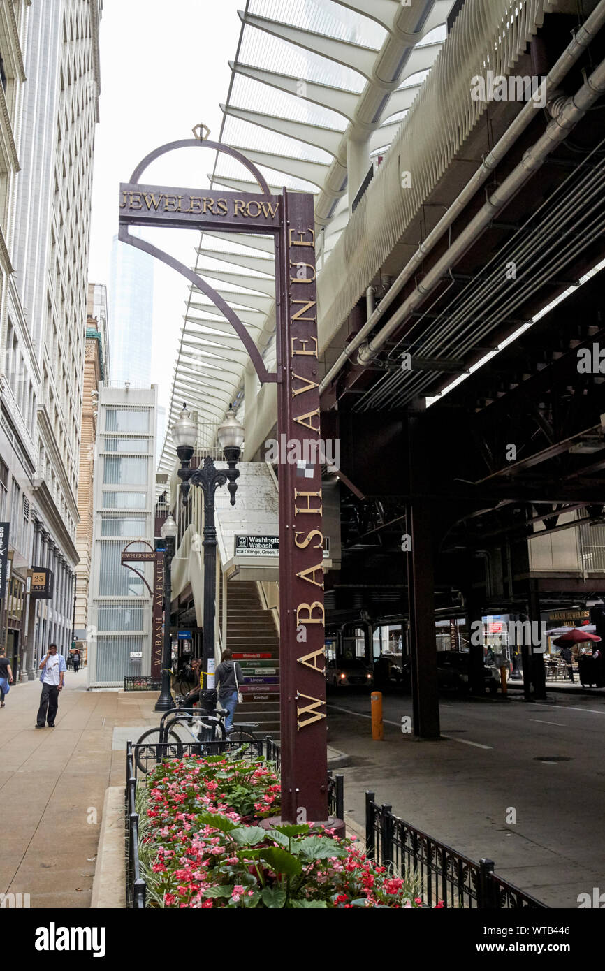 jewelers row wabash avenue downtown Chicago Illinois USA Stock Photo