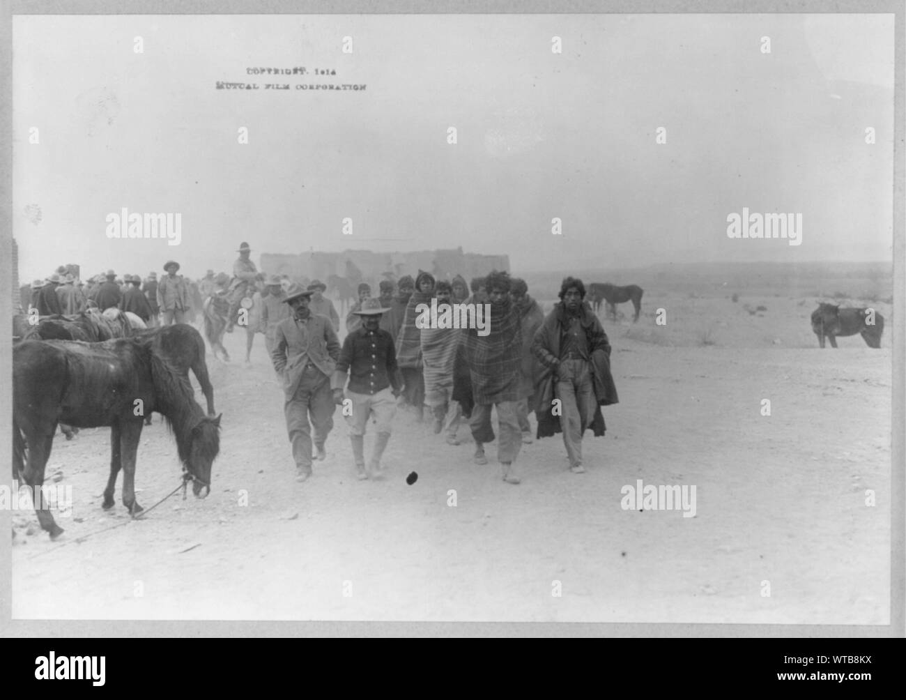 Mexican War Scenes, 1914: Column Rebel Prisoners Stock Photo - Alamy