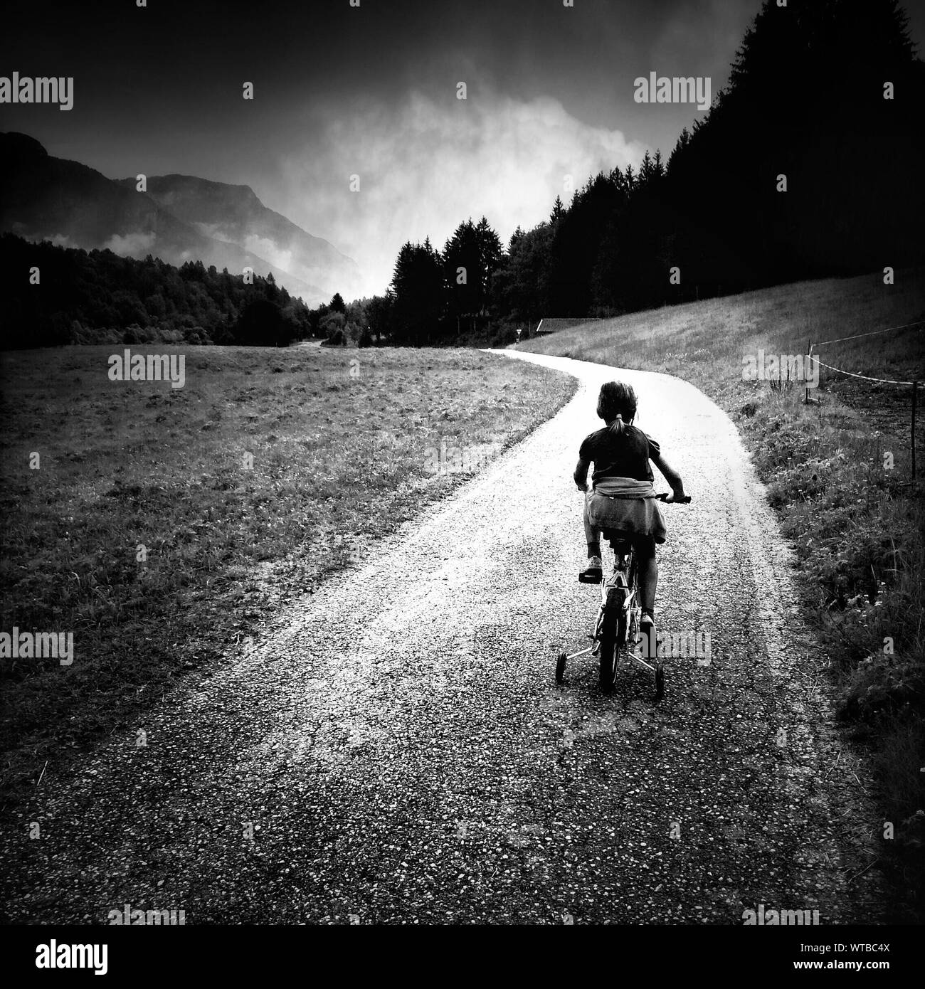 black and white cycling photos
