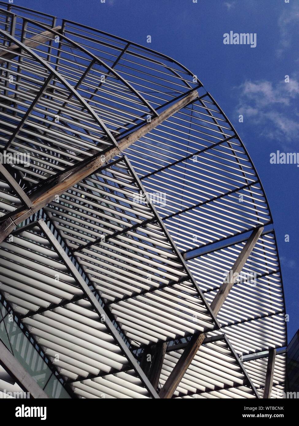 Low Angle View Of Metal Construction Stock Photo