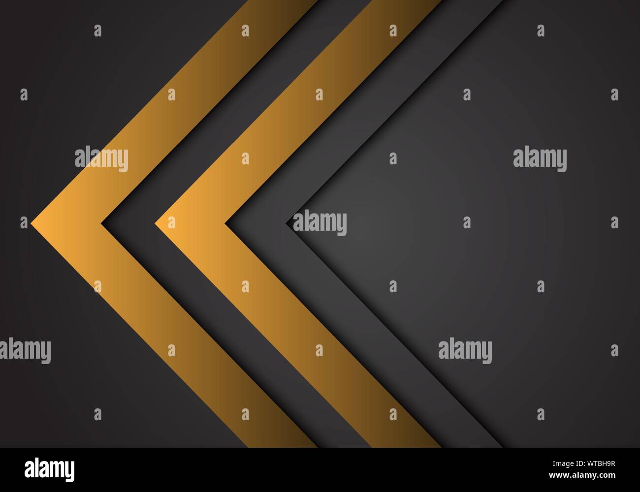 Abstract yellow arrow steel direction on dark grey design modern ...