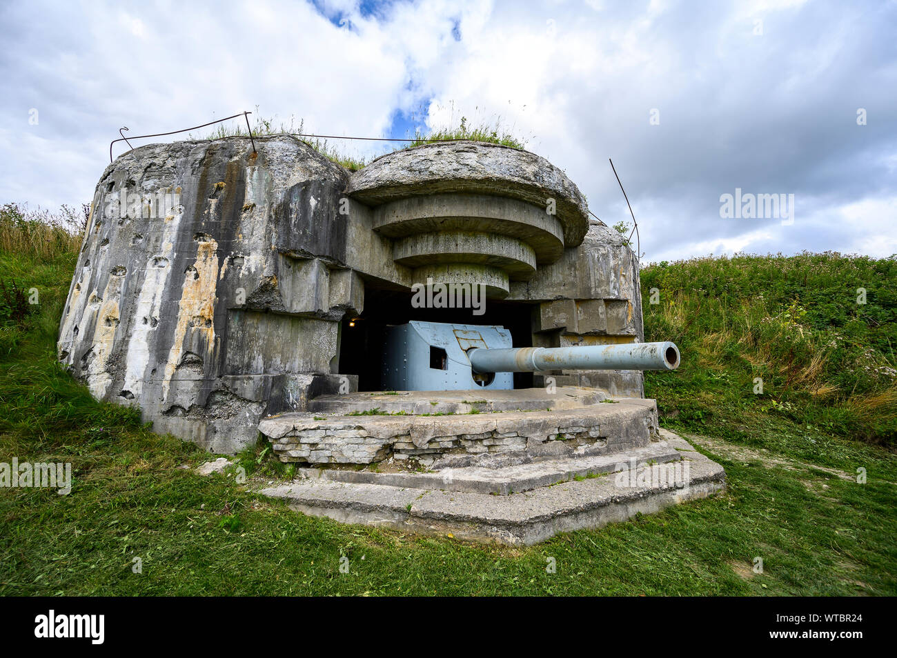 Gun emplacement at Bangsbo Fort Bunkermuseum Stock Photo Alamy