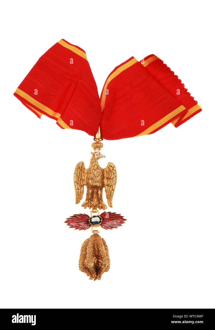 France, a Napoleonic Order of the Three Golden Fleeces, a late 19th century specimen of the sash badge based on the drawings for the proposed order, i Stock Photo