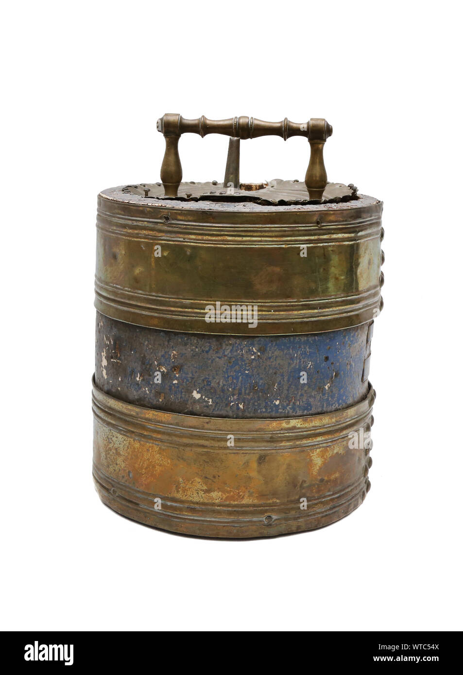 Western European cannon powder bucket, Napoleonic wars Stock Photo