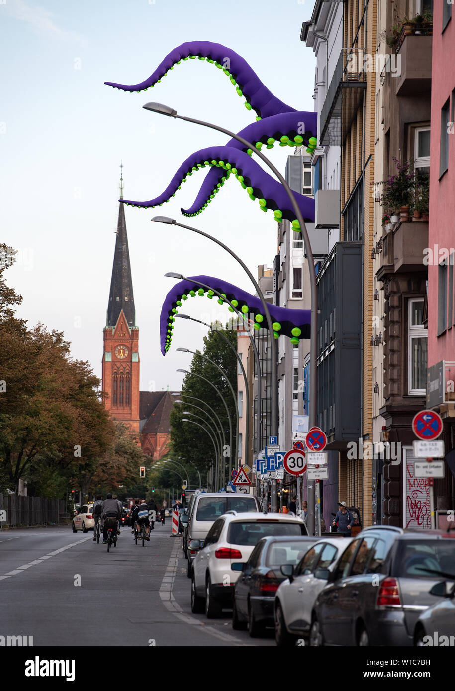 Berlin Germany 11th Sep 2019 Giant Tentacles Seem To Come Out
