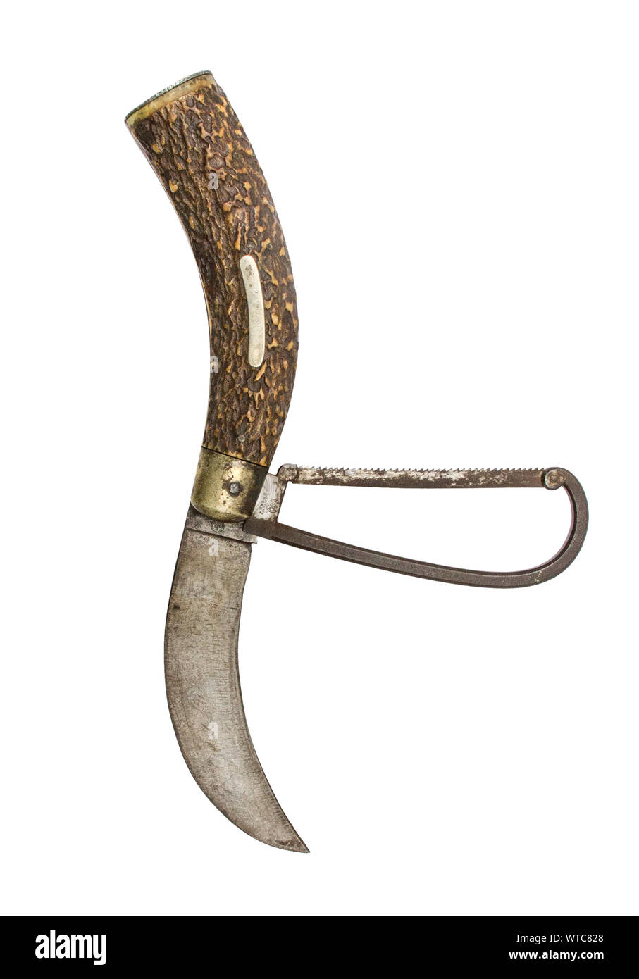 Imperial Russian hunting utility knife of the late 19th - early 20th century Stock Photo