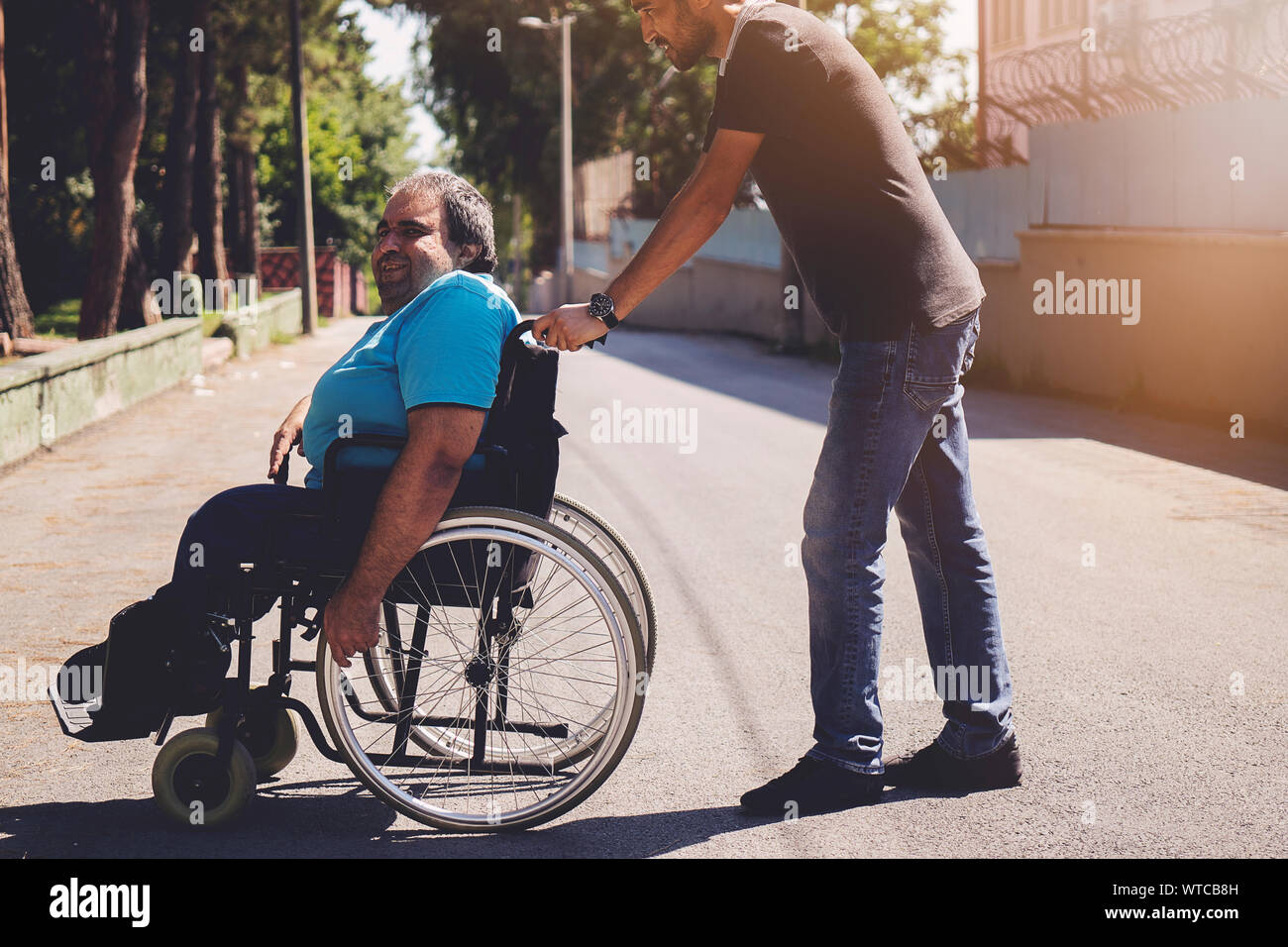 Old man wheelchair sad hi-res stock photography and images - Alamy
