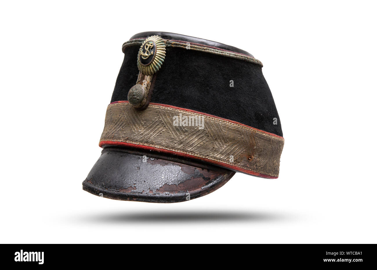 Imperial Russia Hat Officer Cap Russian-Turkish war 1877-1878. Stock Photo