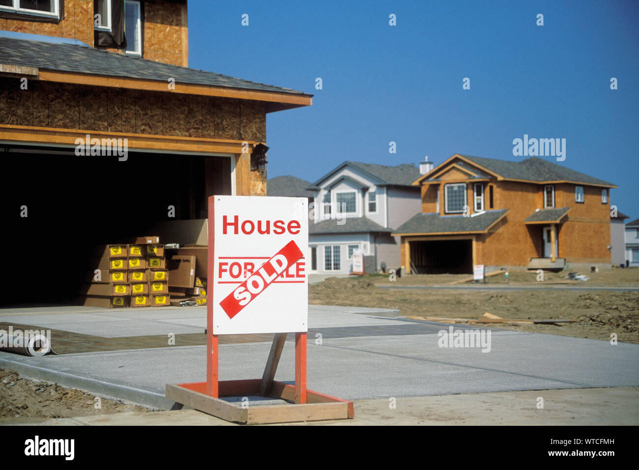 Unfinished Houses for Sale Stock Photo Alamy