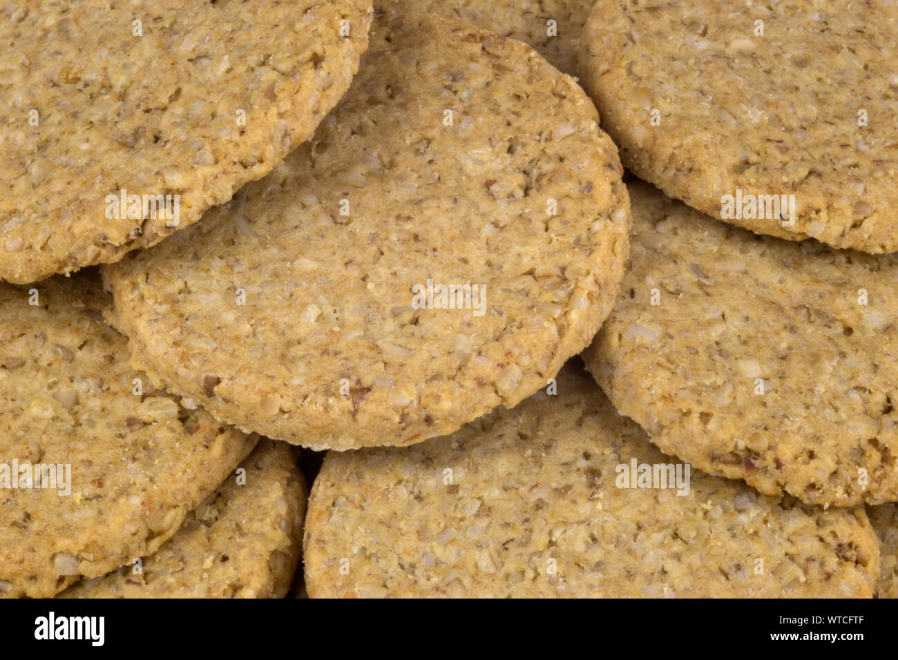 Traditionally baked Scottish oatcake biscuits close up Stock Photo Alamy