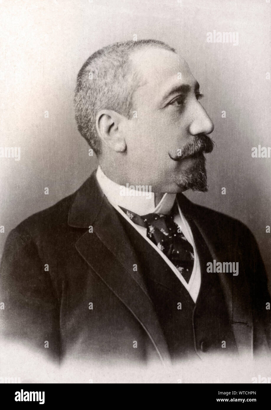 Anatole France (1844 – 1924) was a French poet, journalist, and novelist with several best-sellers. Ironic and skeptical, he was considered in his day Stock Photo