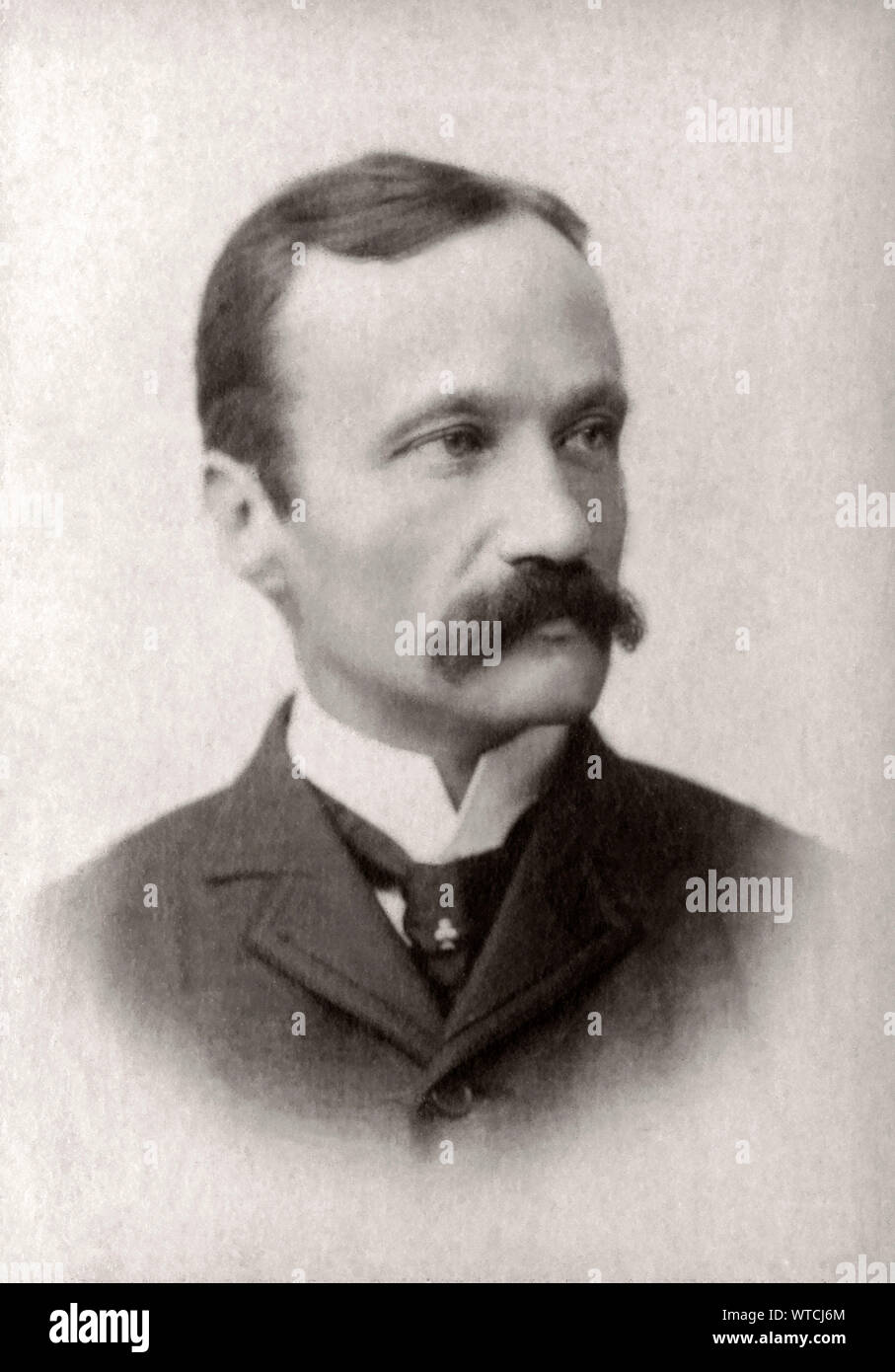 Arrigo Boito (1842 – 1918) (Enrico Giuseppe Giovanni Boito  Tobia Gorrio) was an Italian poet, journalist, novelist, librettist and composer, best kno Stock Photo