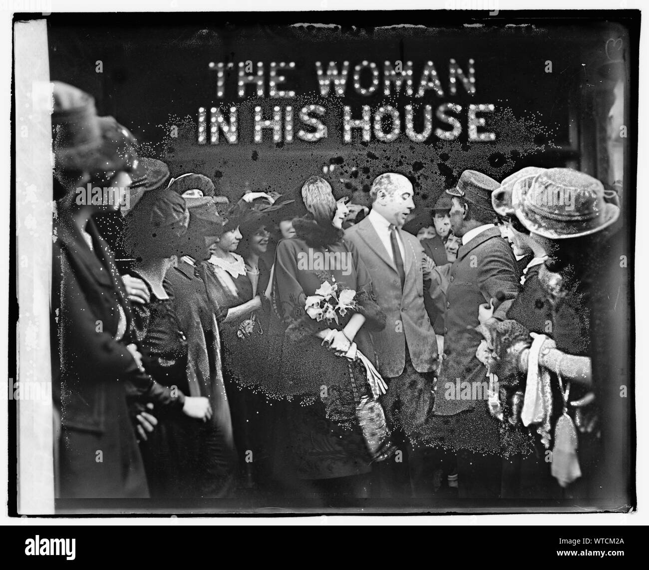 Mildred Harris Chaplin at a theater showing her film The Woman in His House (1920). Stock Photo