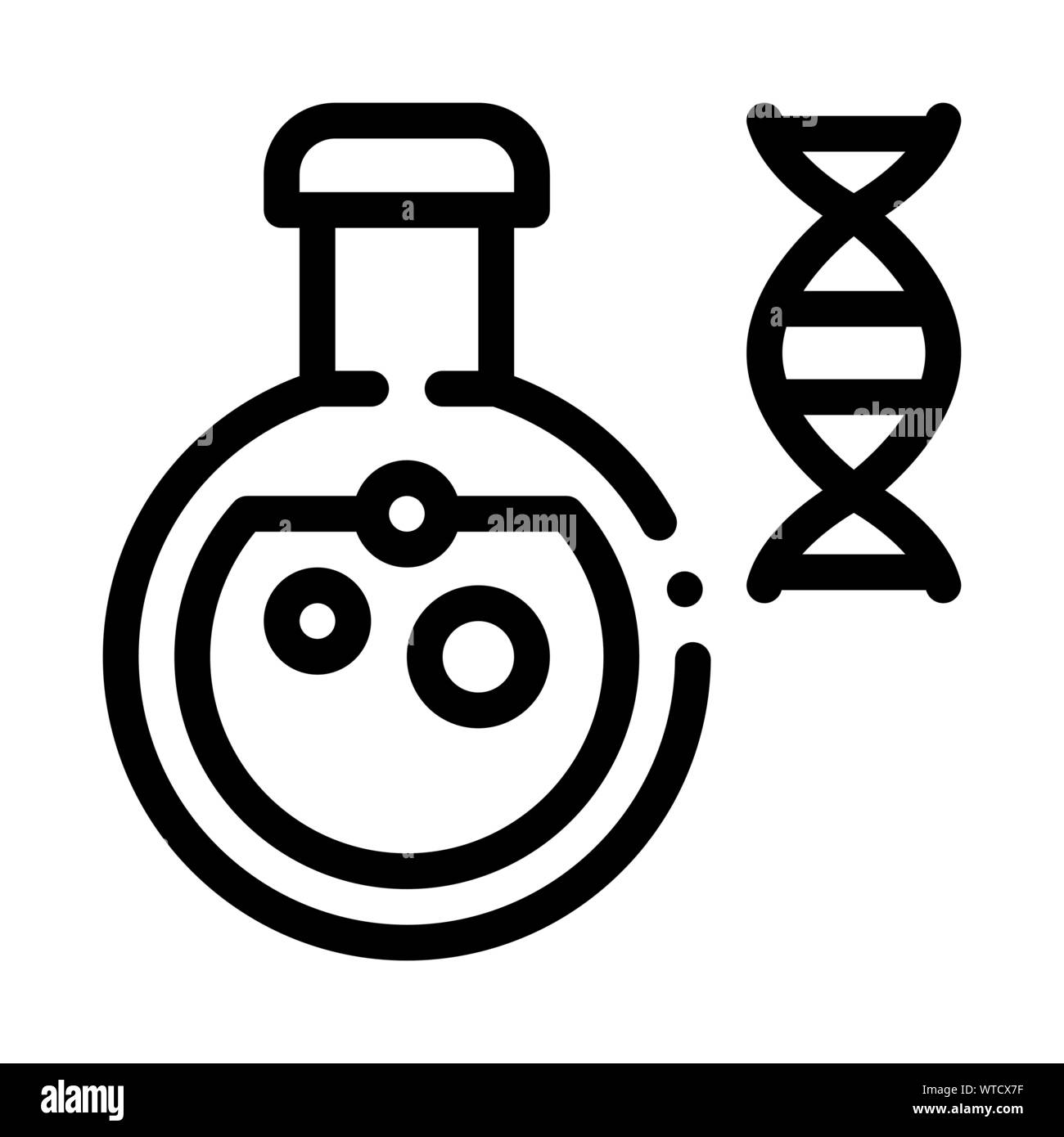 Chemistry Lab Glassware Biomaterial Vector Icon Stock Vector Image