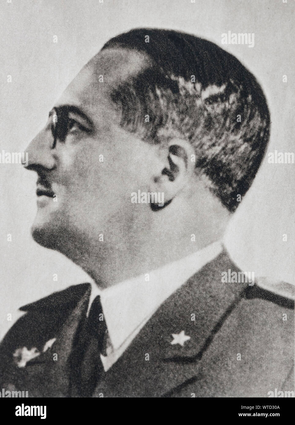 General Ugo Cavallero (1880 – 1943) was an Italian military commander before and during World War II. He was a recipient of the Knight's Cross of the Stock Photo