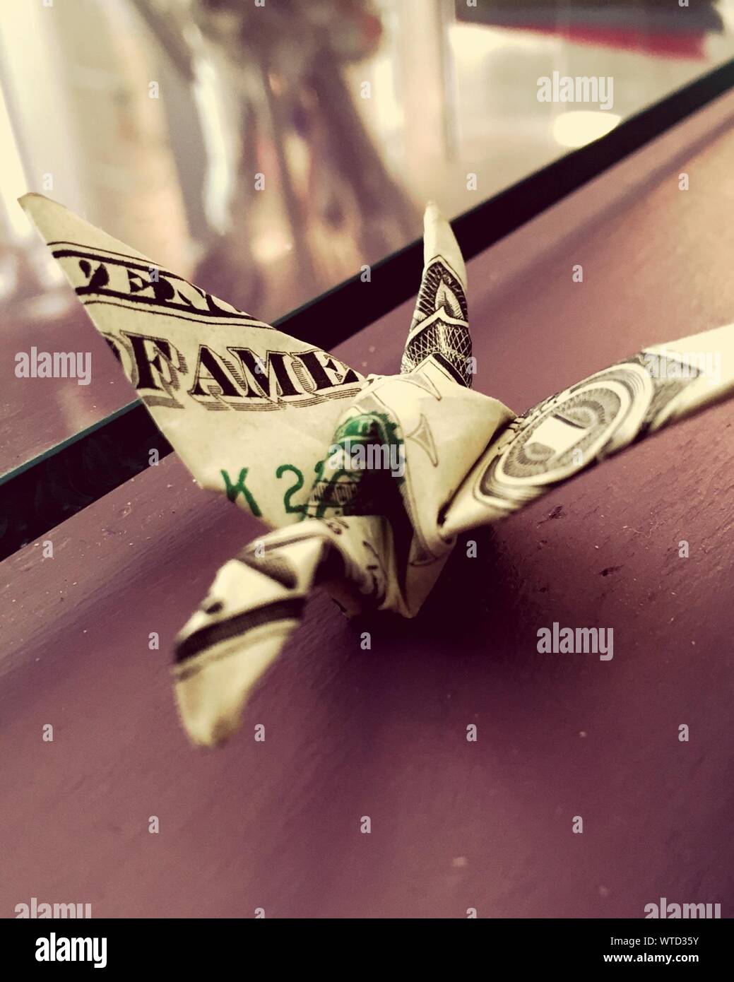 Origami Swan Made Of Dollar Bill Stock Photo 273195159 Alamy