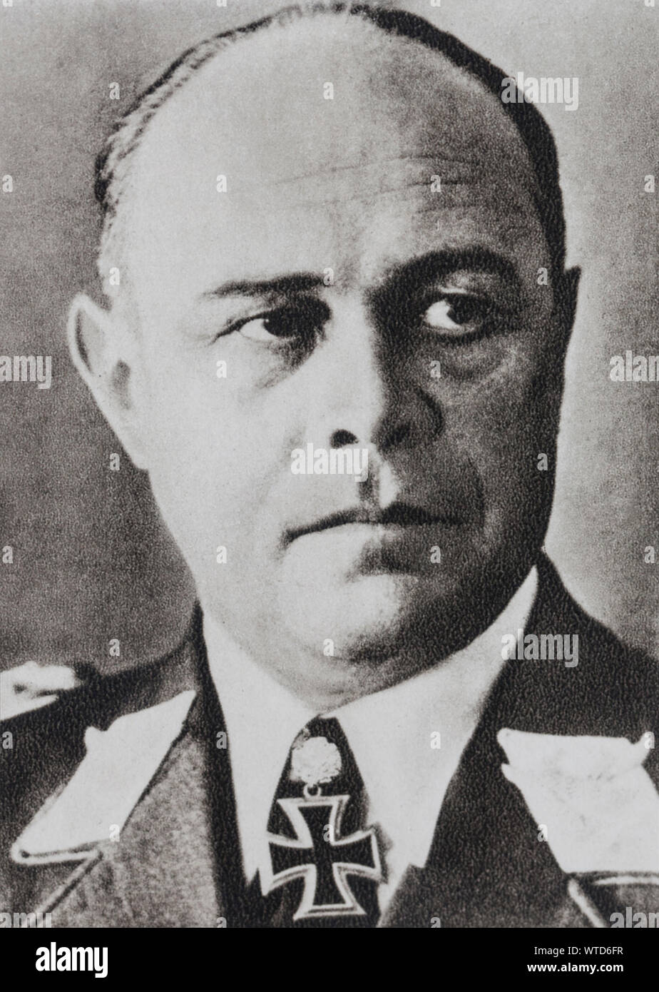 Albert Kesselring (1885 – 1960) was a German Generalfeldmarschall of the Luftwaffe during World War II who was subsequently convicted of war crimes. Stock Photo