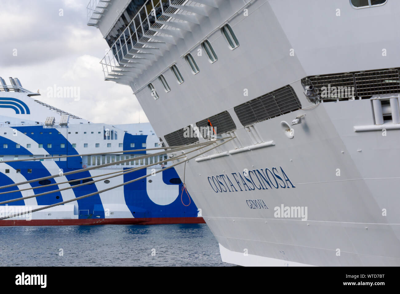 cruise liner in Napoli port Stock Photo