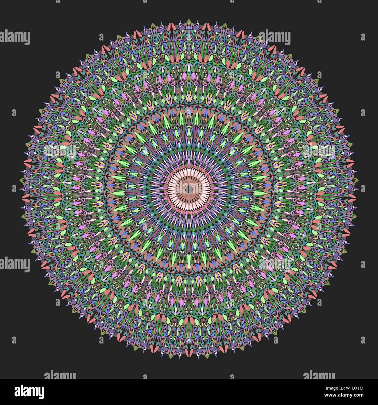 Floral mandala - abstract circular vector graphic design Stock Vector ...