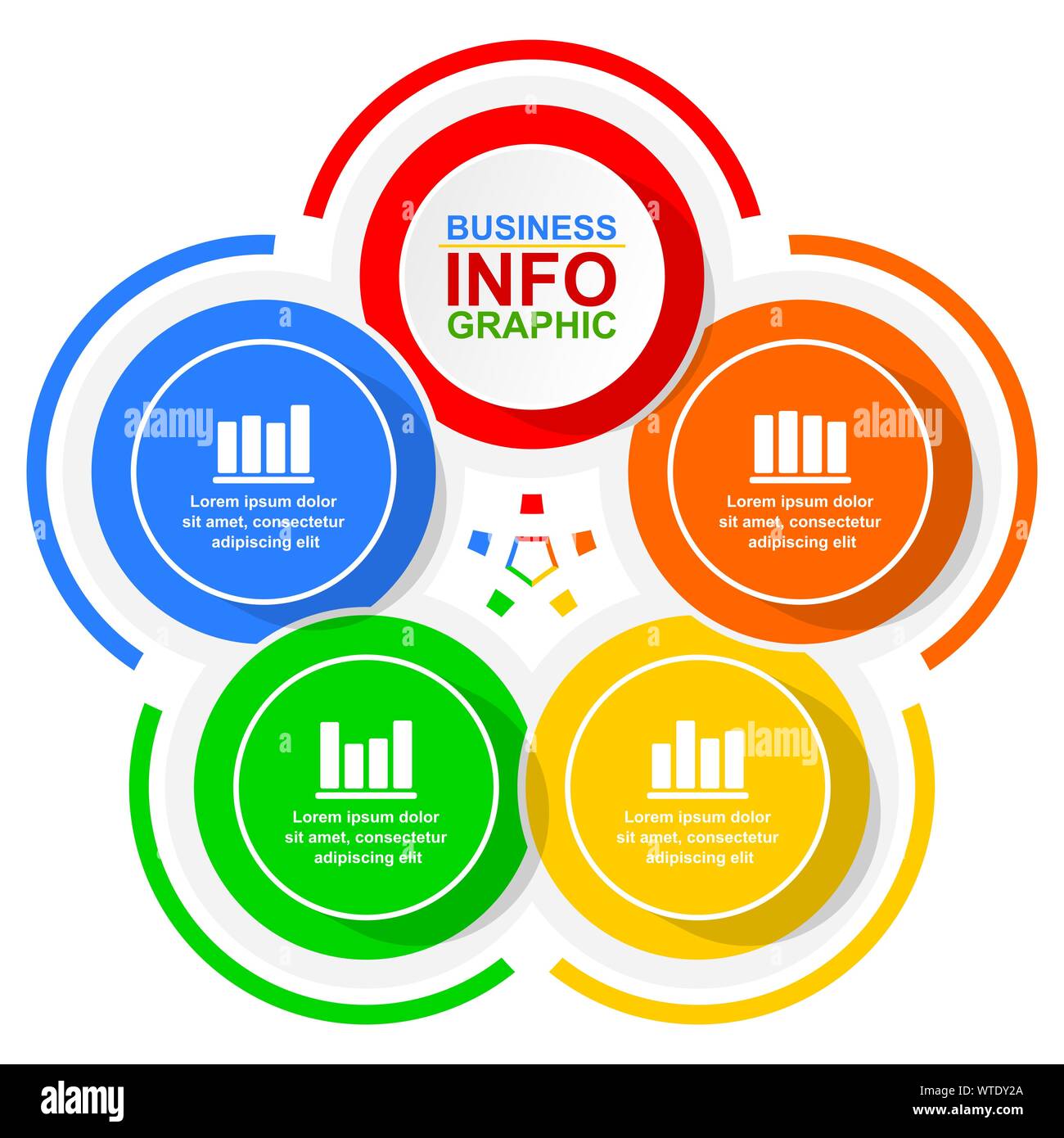 Infographic vector circle template for presentation, diagram, business ...