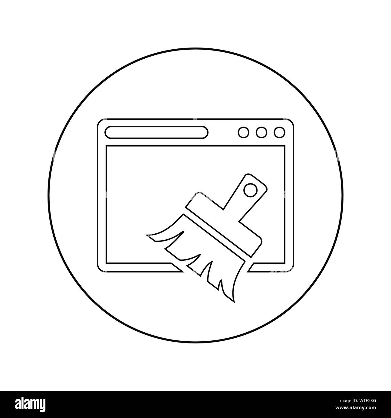 Browser cleaner, cleanup, broom icon Stock Vector Image & Art - Alamy