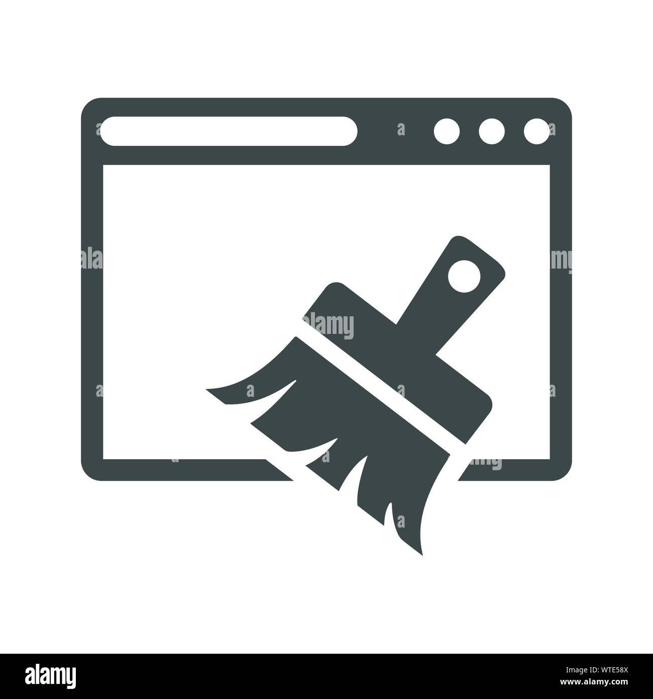 Browser cleaner, cleanup, broom icon Stock Vector Image & Art - Alamy